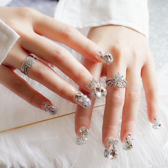 Shining Rhinestone Nails